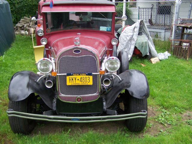 1929 Red Ford Model A 2 DR.
