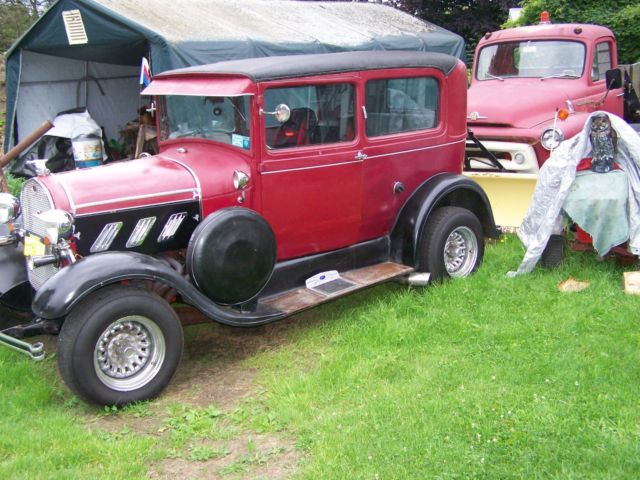 1929 Red Ford Model A 2 DR.