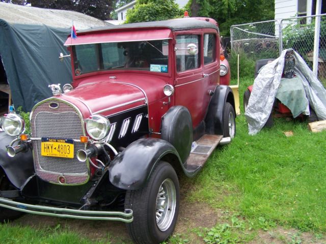 1929 Red Ford Model A 2 DR.