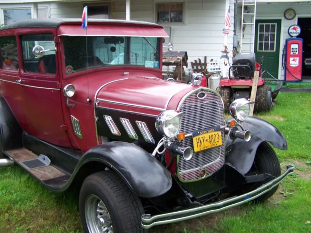 1929 Red Ford Model A 2 DR.