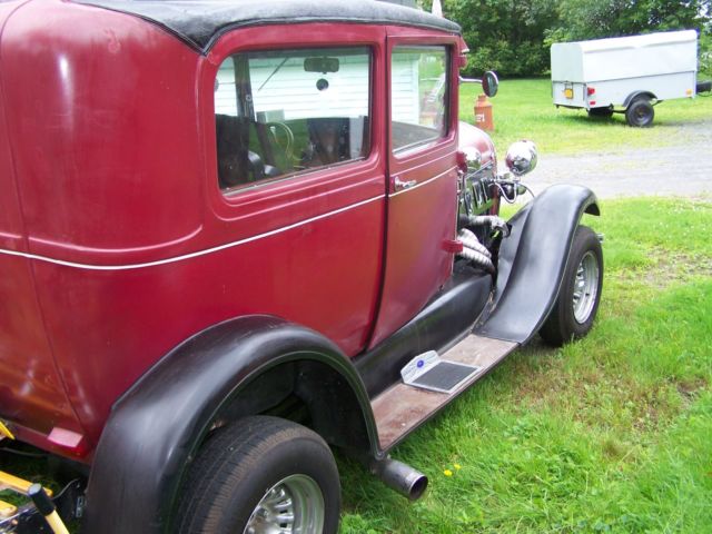 1929 Red Ford Model A 2 DR.