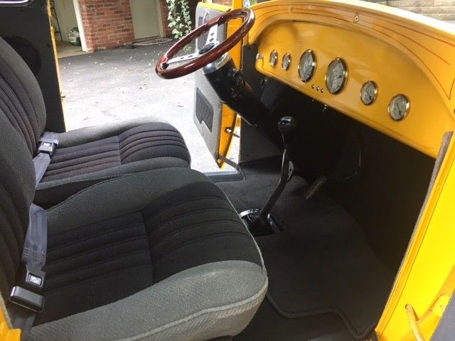 1929 Yellow Ford Model A Coupe