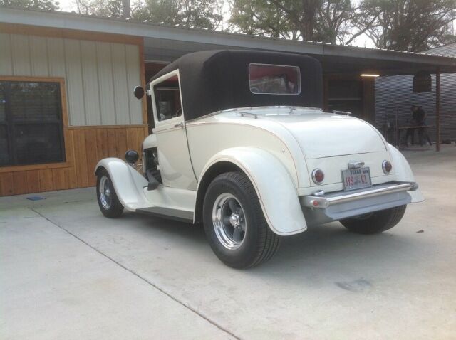 1929 White Ford Model A Coupe