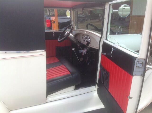 1929 White Ford Model A Coupe