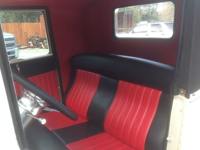 1929 White Ford Model A Coupe