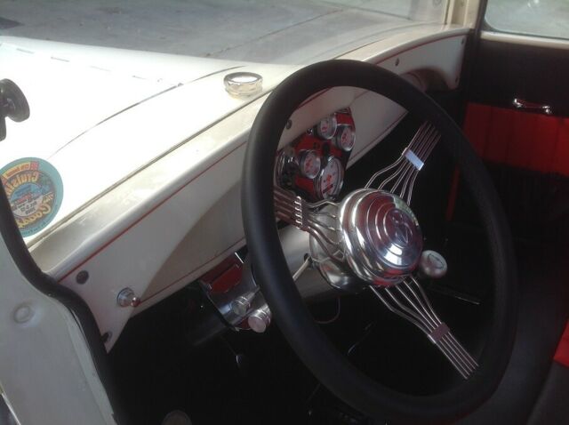 1929 White Ford Model A Coupe