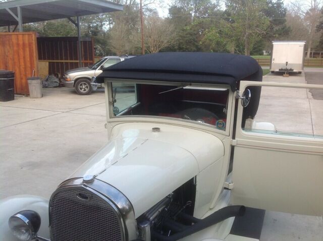 1929 White Ford Model A Coupe
