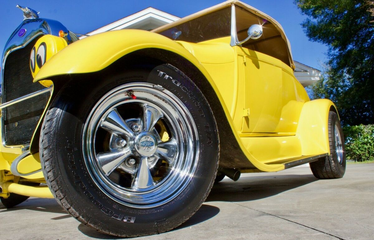 1929 Yellow Ford Model A Convertible