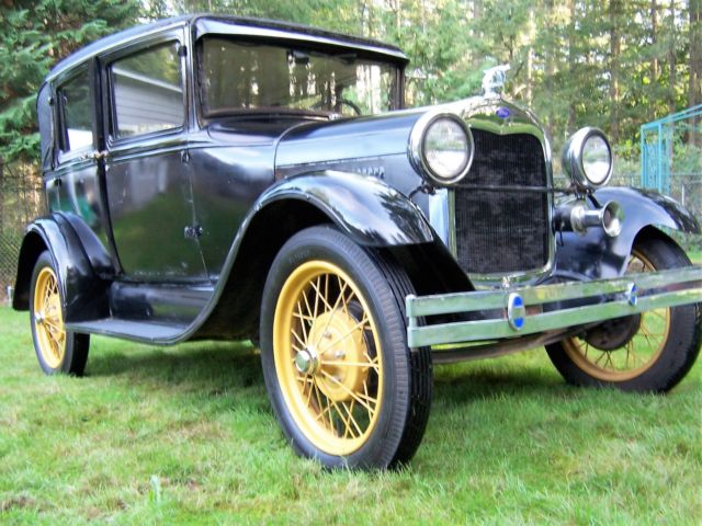 1929 Black Ford Model A Fordor