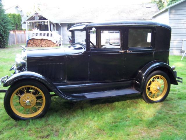 1929 Black Ford Model A Fordor