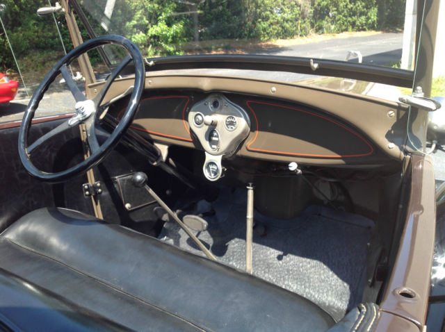 1929 CORRECT BLACK AND BROWN Ford Model A FOUR DOOR CONVERTIBLE