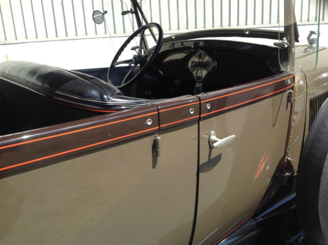 1929 CORRECT BLACK AND BROWN Ford Model A FOUR DOOR CONVERTIBLE