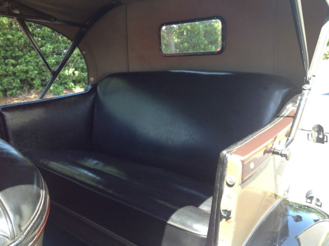 1929 CORRECT BLACK AND BROWN Ford Model A FOUR DOOR CONVERTIBLE