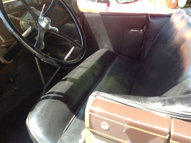 1929 CORRECT BLACK AND BROWN Ford Model A FOUR DOOR CONVERTIBLE