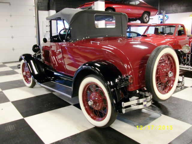 1929 Burgundy Ford Model A Convertible