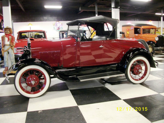 1929 Burgundy Ford Model A Convertible