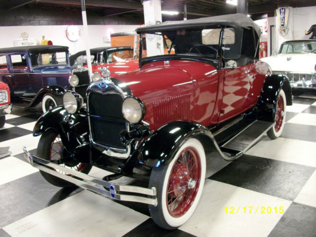 1929 Burgundy Ford Model A Convertible