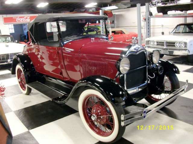 1929 Burgundy Ford Model A Convertible