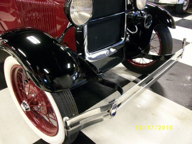 1929 Burgundy Ford Model A Convertible