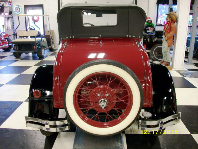 1929 Burgundy Ford Model A Convertible