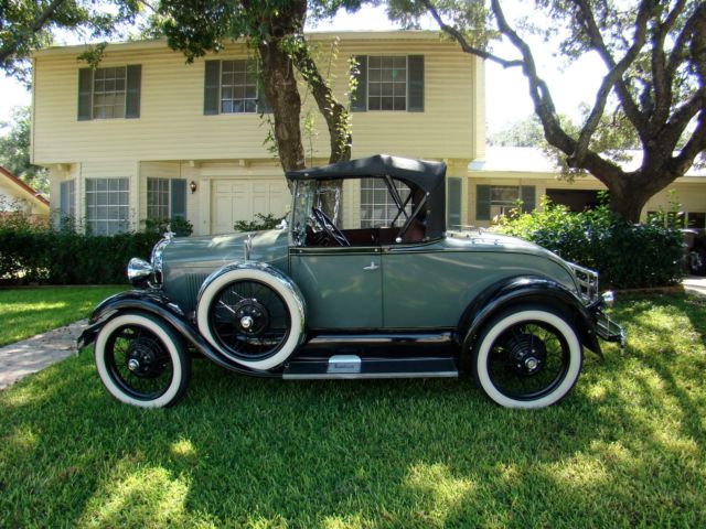 1929 Green Ford Model A Convertible