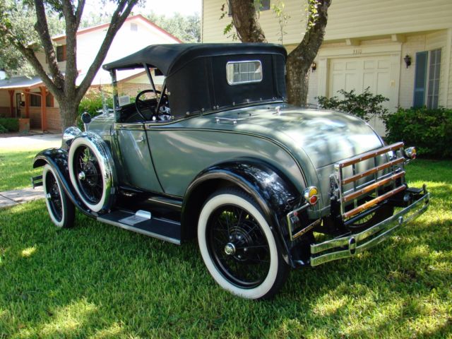1929 Green Ford Model A Convertible