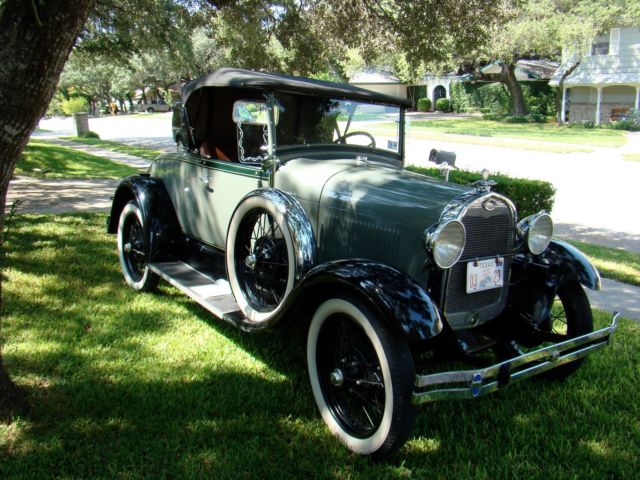 1929 Green Ford Model A Convertible