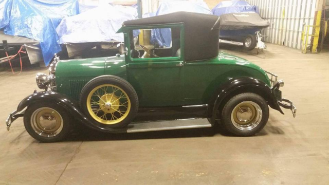 1929 Green Ford Model A Coupe