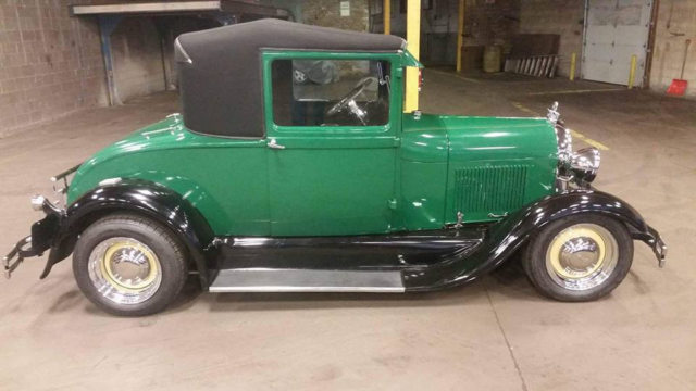 1929 Green Ford Model A Coupe