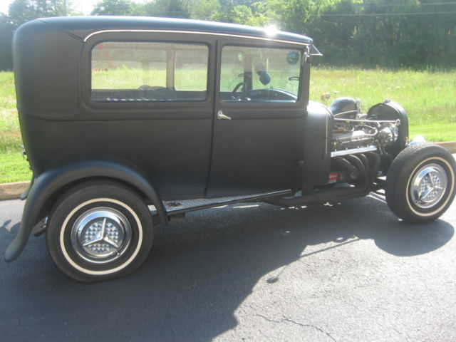 1929 Black Ford Model A 2 Door Sedan