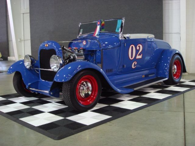 1929 Blue Ford Model A Convertible