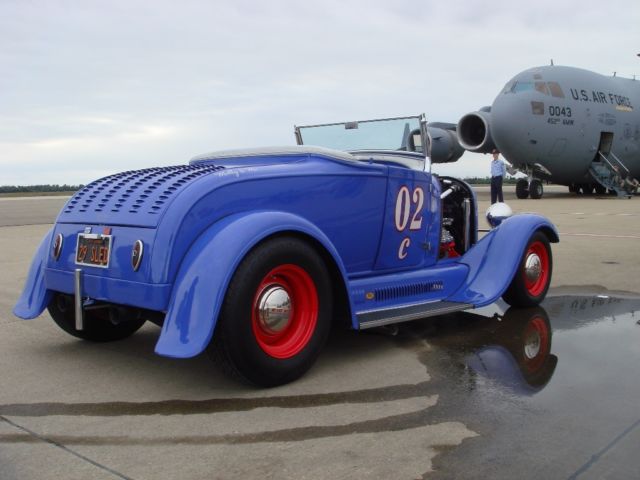 1929 Blue Ford Model A Convertible