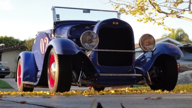 1929 Blue Ford Model A Convertible