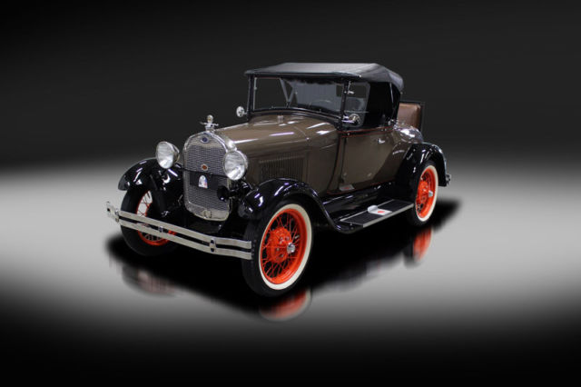 1929 Brown and Black Ford Model A Convertible