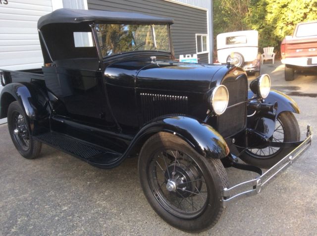 1929 Black Ford Model A roadster