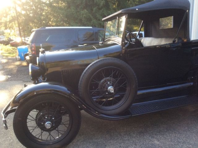 1929 Black Ford Model A roadster