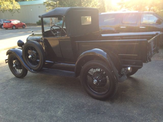 1929 Black Ford Model A roadster