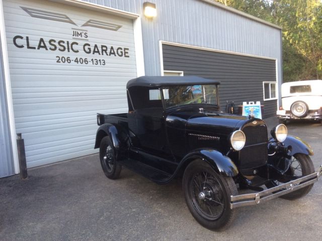 1929 Black Ford Model A roadster