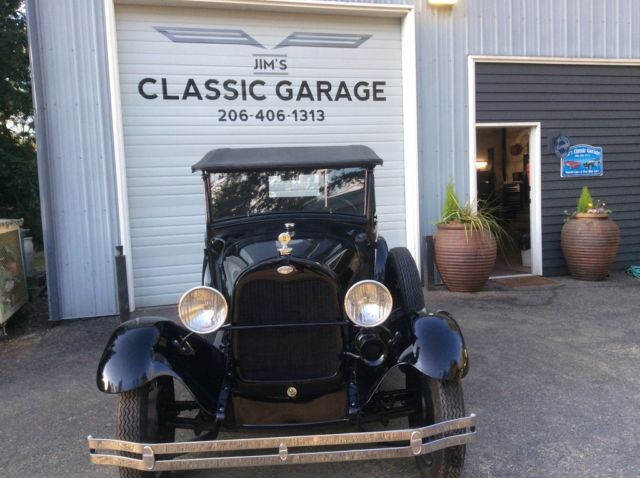 1929 Black Ford Model A roadster