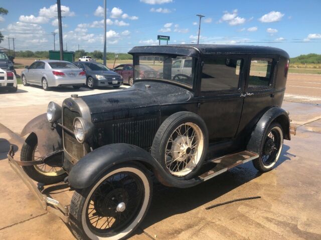 1929 Black Ford Model A Sedan