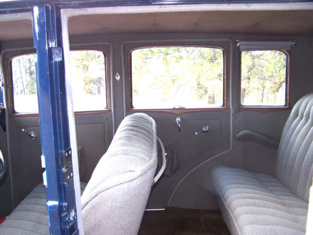 1929 Blue with Black Fenders and Grey accents Ford Model A Fordor