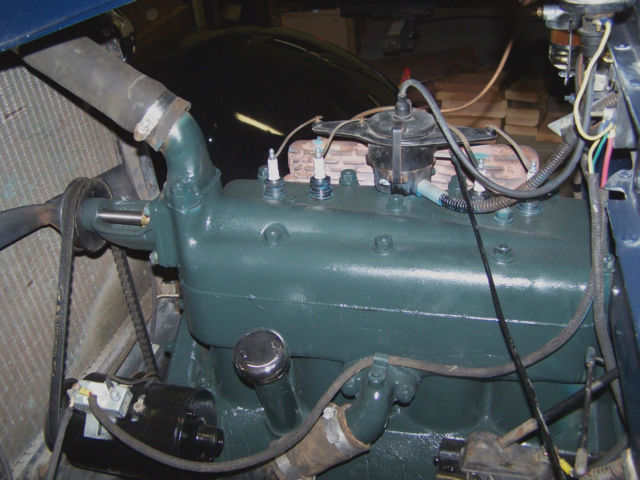 1929 Blue with Black Fenders and Grey accents Ford Model A Fordor
