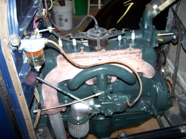 1929 Blue with Black Fenders and Grey accents Ford Model A Fordor