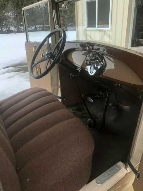 1929 Tan Ford Model A Sport Coupe