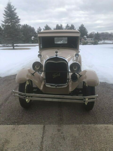 1929 Tan Ford Model A Sport Coupe