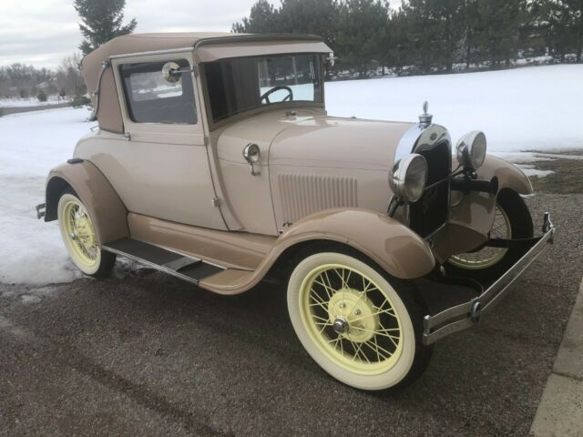 1929 Tan Ford Model A Sport Coupe