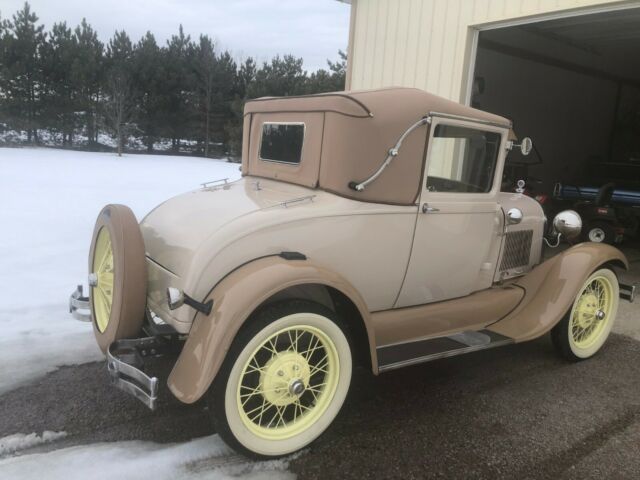 1929 Tan Ford Model A Sport Coupe
