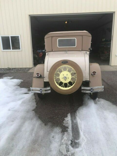 1929 Tan Ford Model A Sport Coupe