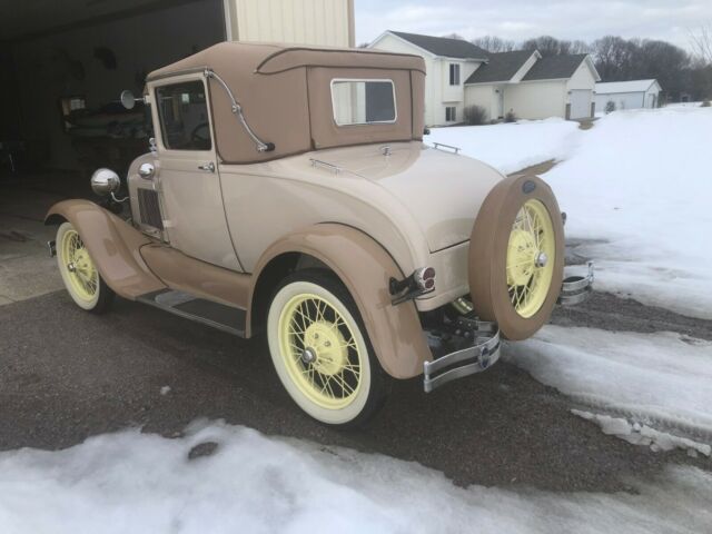 1929 Tan Ford Model A Sport Coupe