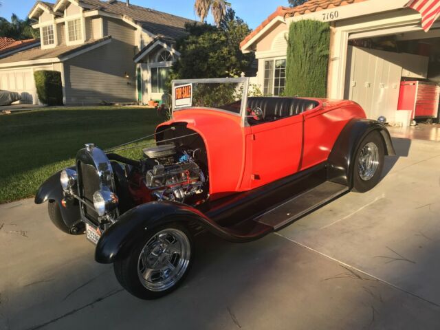 1929 Orange Ford Roadster Convertible